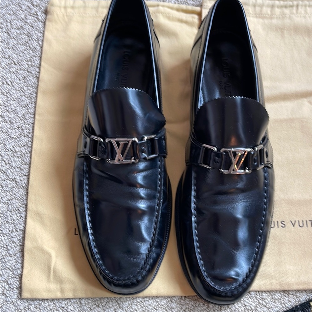 Louis Vuitton Men's Black Loafers